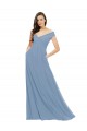 Chiffon Bridesmaid Dress with Classic Off the Shoulder Neckline for Sale