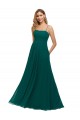 Chiffon Bridesmaid Dress with Pleated Bodice and Straps for Sale