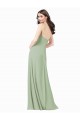 Floor Length Long Chiffon Bridesmaid Dress with Side Slit for Sale