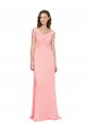 Luxe Chiffon Bridesmaid Dress with Shoulder Tip Gathered Bodice for Sale