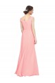 Luxe Chiffon Bridesmaid Dress with Shoulder Tip Gathered Bodice for Sale