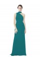 One Shoulder Chiffon Bridesmaids Dress with Scarf Tie Neckline for Sale