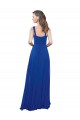 Square Neck A-Line Long Floor Length Chiffon Bridesmaid Dress for Sale