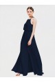 High Halter Chiffon Bridesmaid Dress with Side Slit for Sale