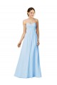 Strapless Chiffon Bridesmaid Dress with Criss Cross Shirred Bodice for Sale