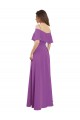 Draped Off The Shoulder Chiffon Bridesmaid Dress with Spaghetti Straps and Ruffled Neckline for Sale