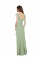 Draped Sweetheart Chiffon Bridesmaid Dress with Ruffled Cap Sleeves for Sale