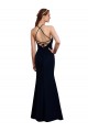 Fluted Long Chiffon Bridesmaid Dress with Halter Neckline and Keyhole for Sale