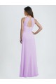 Sweetheart Long Chiffon Bridesmaid Dress with Halter Straps for Sale