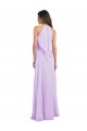 Halter Chiffon A-Line Bridesmaid Dress with Flounce Back for Sale