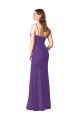 Strapless Chiffon Bridesmaid Dress with Pleated Wrap Bodice and Side Slit for Sale