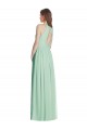 Cutout Open Back Shirred Halter Maxi Bridesmaid Dress for Sale