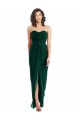Twist Front Draped Chiffon Bridesmaid Dress with Slit for Sale