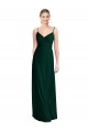 Wide V-Neck Long Spaghetti Strap Chiffon Bridesmaid Dress for Sale