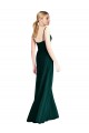 Wide V-Neck Long Spaghetti Strap Chiffon Bridesmaid Dress for Sale