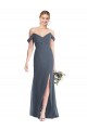 Off the Shoulder Criss Cross Bodice Trumpet Chiffon Bridesmaid Dress for Sale