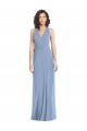 V-Neck Halter Back Straps Chiffon Formal Bridesmaid Dress for Sale