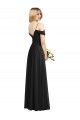 Cold-Shoulder V-Back Chiffon Maxi Bridesmaid Dress for Sale