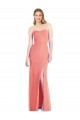 Strapless Chiffon Trumpet Bridesmaid Dress with Front Slit for Sale