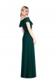 Ruffled Cold-Shoulder Maxi Chiffon Bridesmaid Dress for Sale