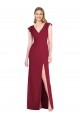 Ruffled Sleeves Mermaid Chiffon Bridesmaid Dress with Front Slit for Sale