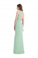 Sleek Open Back Chiffon V-Neck Bridesmaid Dress for Sale