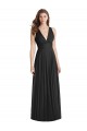 Full Length V-Neck Chiffon Bridesmaid Dress with Wide Criss Cross Straps for Sale