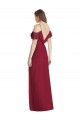 Ruffled Cold-Shoulder Chiffon Maxi Bridesmaid Dress for Sale