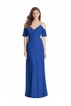 Ruffled Cold-Shoulder Chiffon Maxi Bridesmaid Dress for Sale