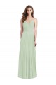 Ruffled Strap Cutout Wrap Maxi Chiffon Bridesmaid Dress for Sale