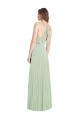 Ruffled Strap Cutout Wrap Maxi Chiffon Bridesmaid Dress for Sale