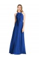 Plunging V-Back Long Full Length Chiffon Bridesmaid Dress for Sale