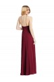 High-Neck Maxi Bridesmaid Dress with Front Slit for Sale