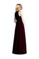 Sleeveless Halter Chiffon Maxi Bridesmaid Dress for Sale