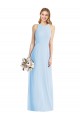 Sleeveless Halter Chiffon Maxi Bridesmaid Dress for Sale
