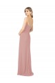 Draped Strapless Sheath Long Chiffon Bridesmaid Dress for Sale