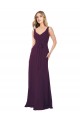 Long Chiffon Bridesmaid Dress with Front Bow for Sale