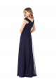 Off the Shoulder Classic Chiffon Bridesmaid Dress with Draped Bodice for Sale