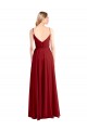 A-Line Spaghetti Straps V-Neckline Chiffon Bridesmaid Dress Open Back for Sale