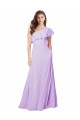 Draped One Shoulder Long Chiffon Bridesmaid Dress  for Sale