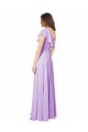 Draped One Shoulder Long Chiffon Bridesmaid Dress  for Sale