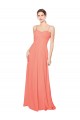 Empire Waist Spaghetti Straps Sweetheart Chiffon Bridesmaid Dress for Sale