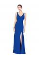 Low Back Sleeveless Chiffon Bridesmaid Dress with Side Slit for Sale