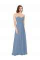 Chiffon A-Line Wraparound Draping Long Bridesmaid Dress for Sale
