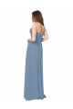 Chiffon A-Line Wraparound Draping Long Bridesmaid Dress for Sale