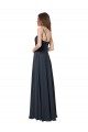 Crossover Bodice Long Chiffon Bridesmaid Dress with Double Back Straps for Sale