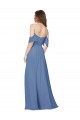 Flutter Sleeves Scoop Neck Off the Shoulder Long Chiffon Bridesmaid Dress for Sale