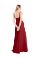 Sweetheart Neckline Long Chiffon Bridesmaid Dress with Side Slit and Wide Straps for Sale