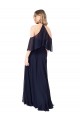Halter Neck Cold Shoulder Flutter Sleeves Bridesmaid Dress for Sale