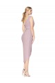 High Low One Shoulder Ruffles V-Neck Chiffon Wrap Bridesmaid Dress / Formal Prom Dress for Sale